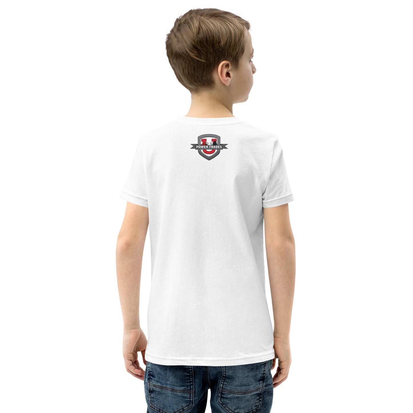 Youth "5 Year Millionaire" Black Font, Red Accents Short Sleeve T-Shirt